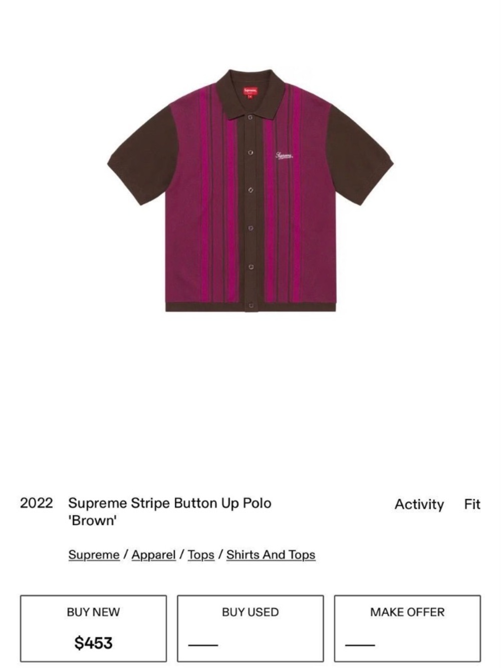 Supreme Striped Sweater